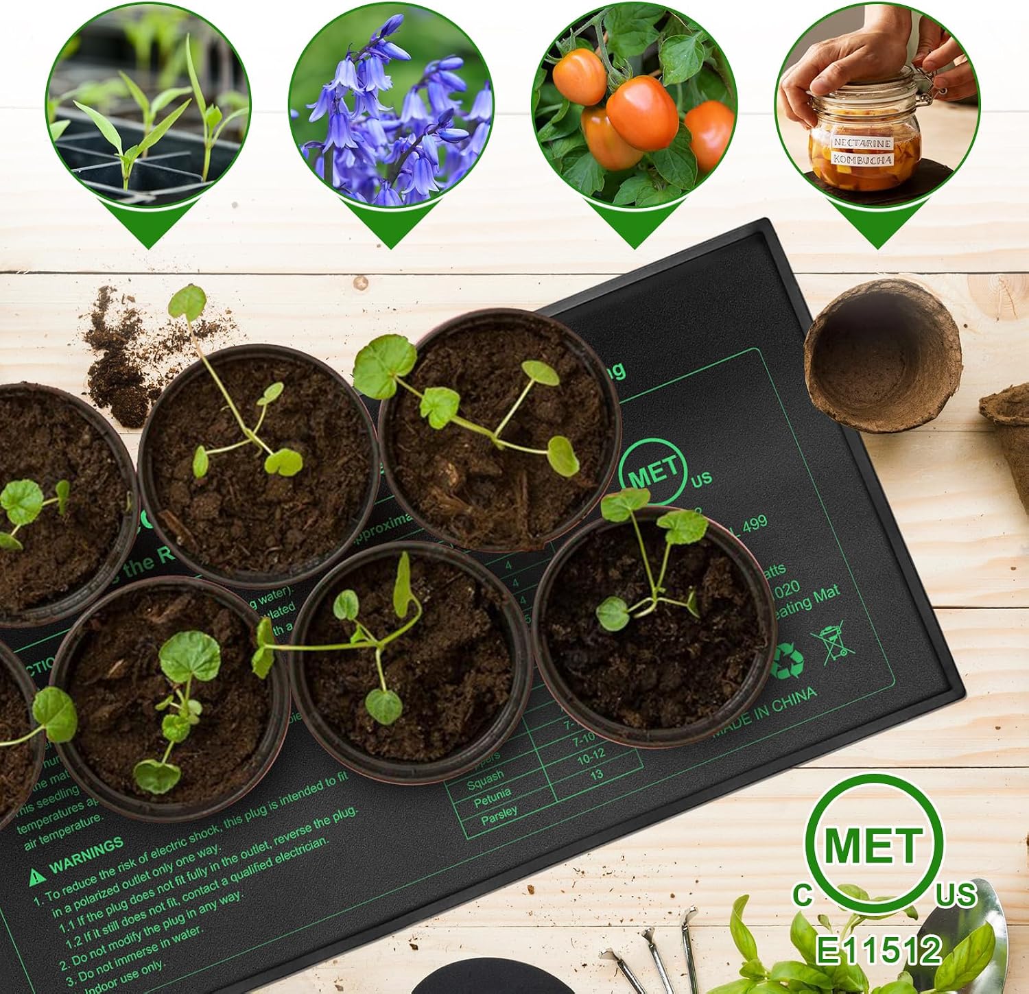 Thumbnail 4 de Seedling Heat Mat 10 x 20.75in 4 Pack