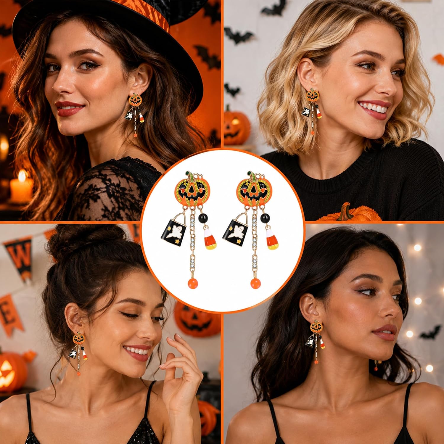 Thumbnail 5 de Halloween Dangle Earrings, Alloy