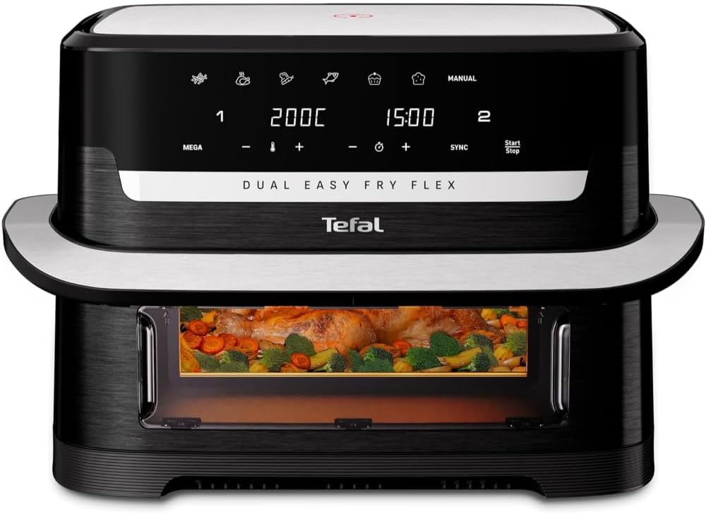 Detalle de Tefal Dual Easy Fry Flex Heißluftfritteuse 9L