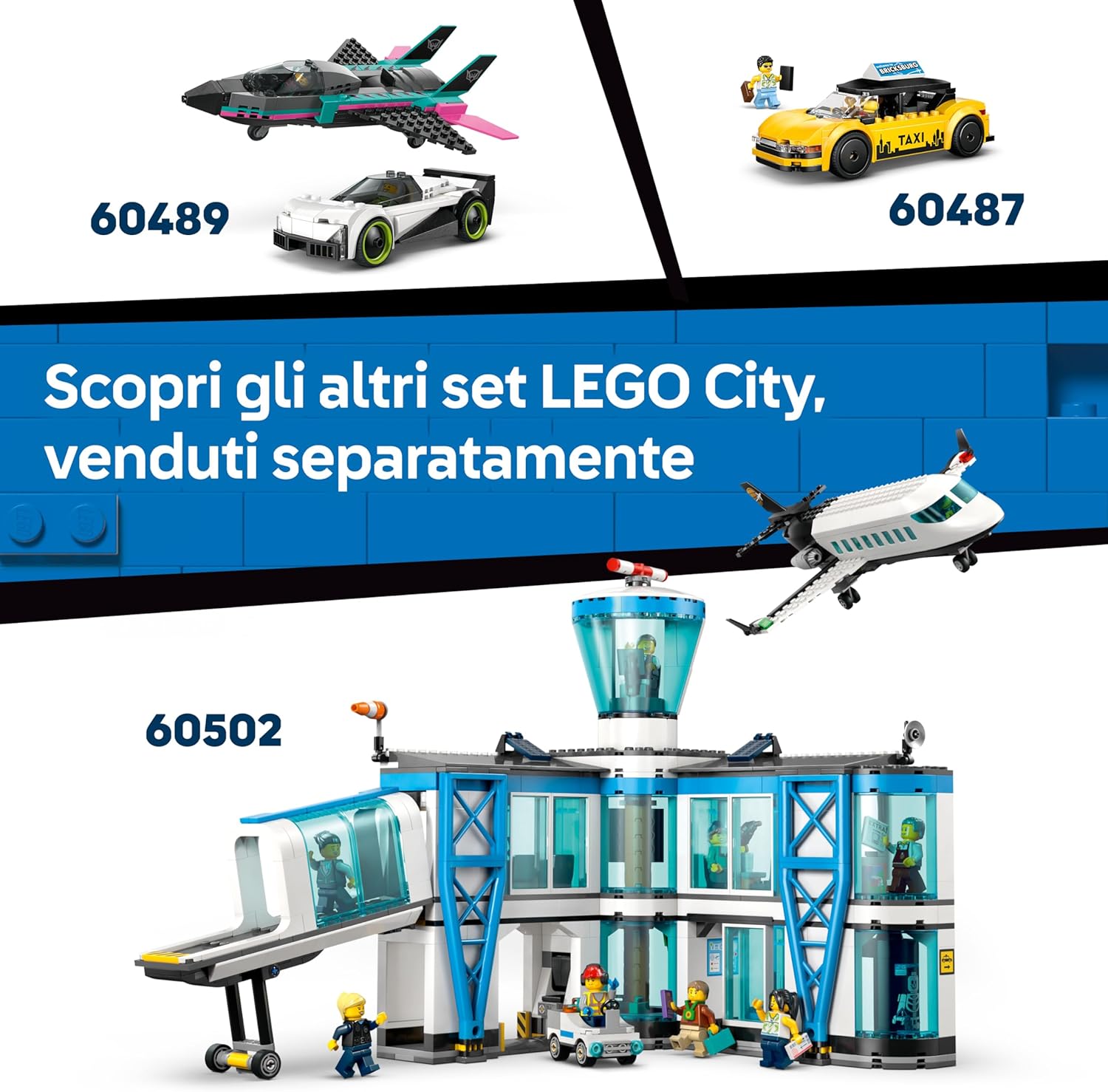 Thumbnail 6 de LEGO City Autopompa dell’Aeroporto 60499 — Camion dei Pompieri con Braccio Extintore e 4 Minifigure