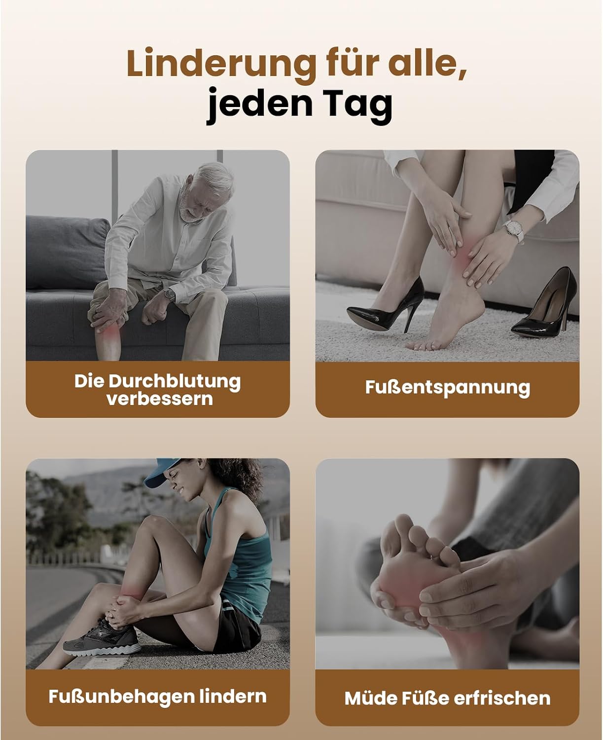 Detalle 2 de Bob and Brad Lite Fußmassagegerät mit Wärmefunktion ⚙