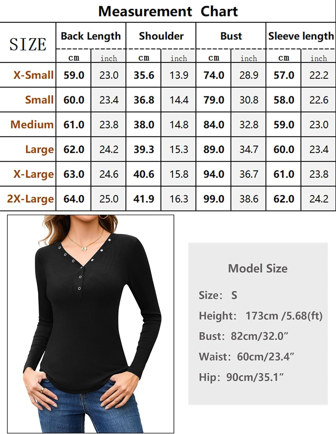 Thumbnail 5 de Aottori Maglia Donna Manica Lunga Scollo a V Slim Fit