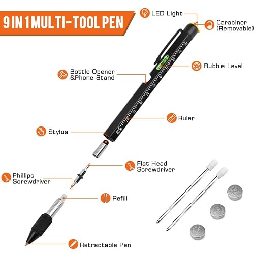 Detalle 2 de 9 in 1 Multi Tool Pen for Dad – Fathers Day Tool Gift from Daughter & Son