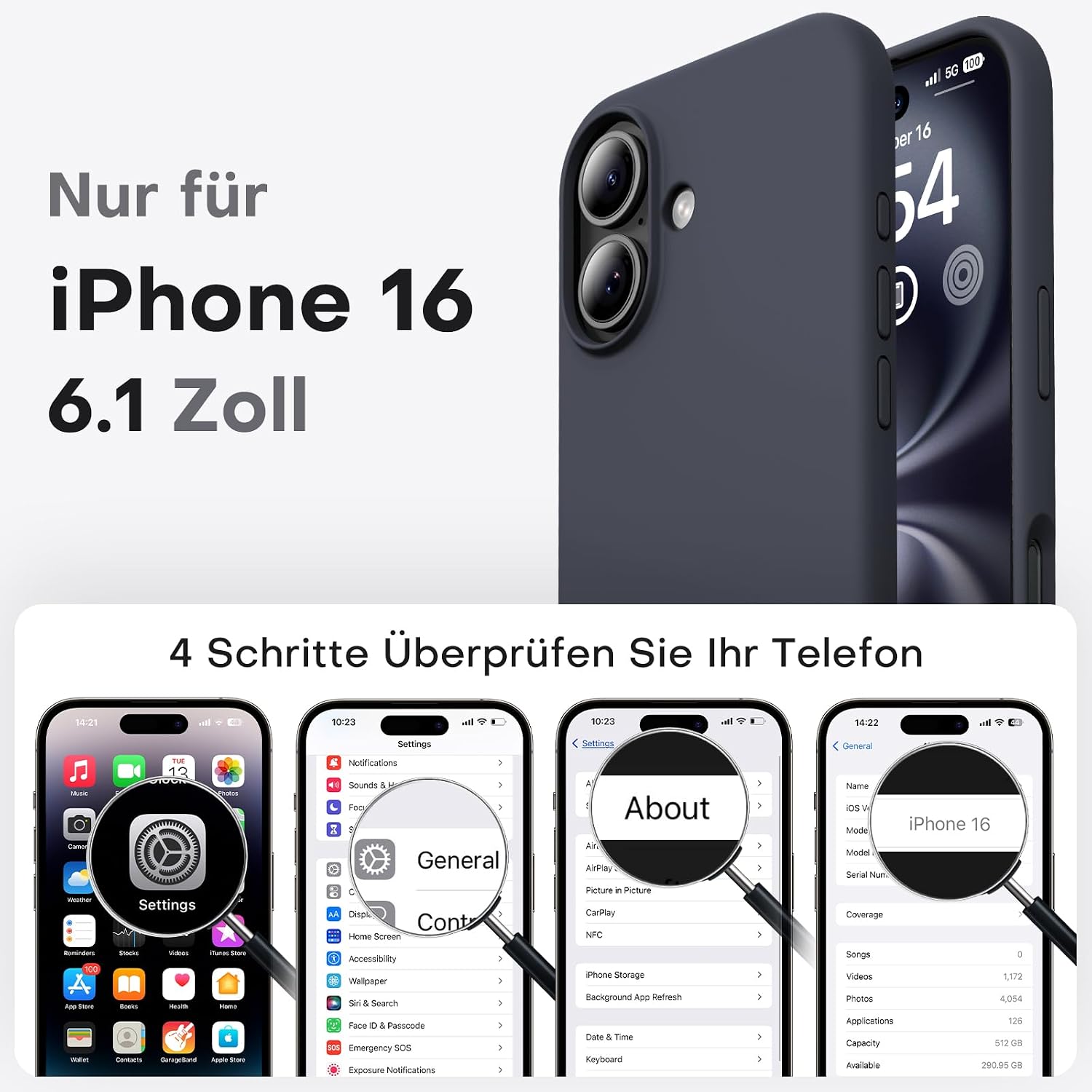 Thumbnail 1 de TOCOL iPhone 16 Hülle 6,1 Zoll