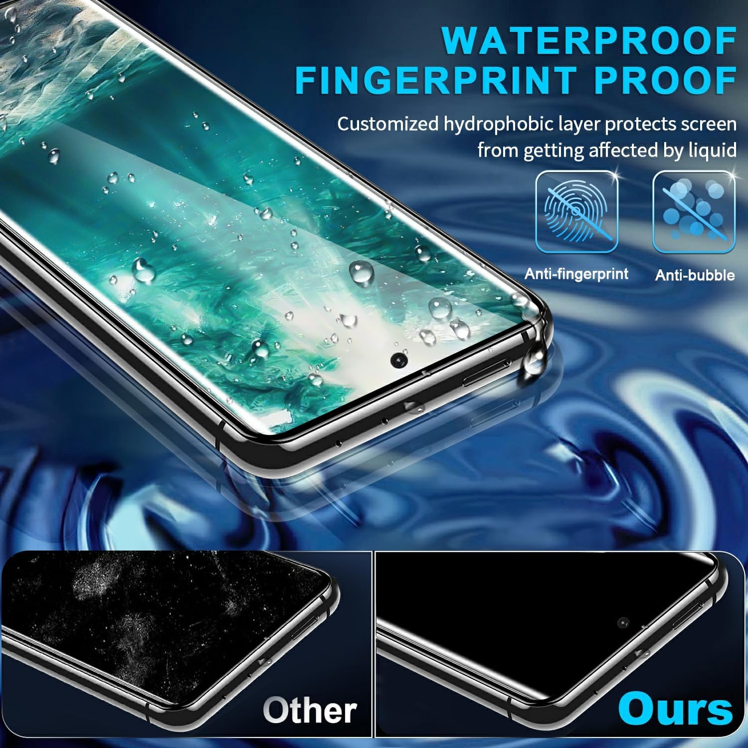 Thumbnail 4 de Samcorn 3-Pack Galaxy S21 Ultra Screen Protector (9H Tempered Glass, Ultrasonic Fingerprint Support, 3D Curved)