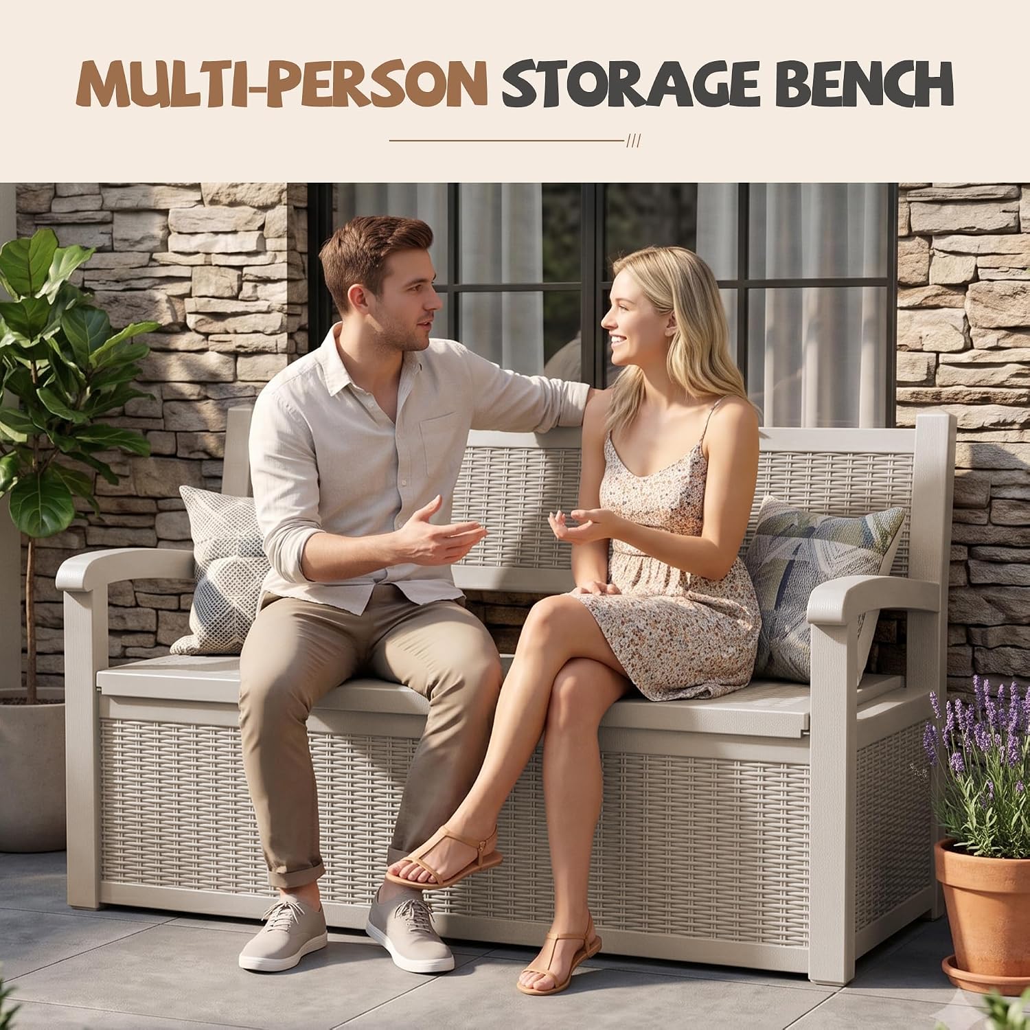 Thumbnail 6 de EFU Outdoor Storage Bench, 130 Gallon