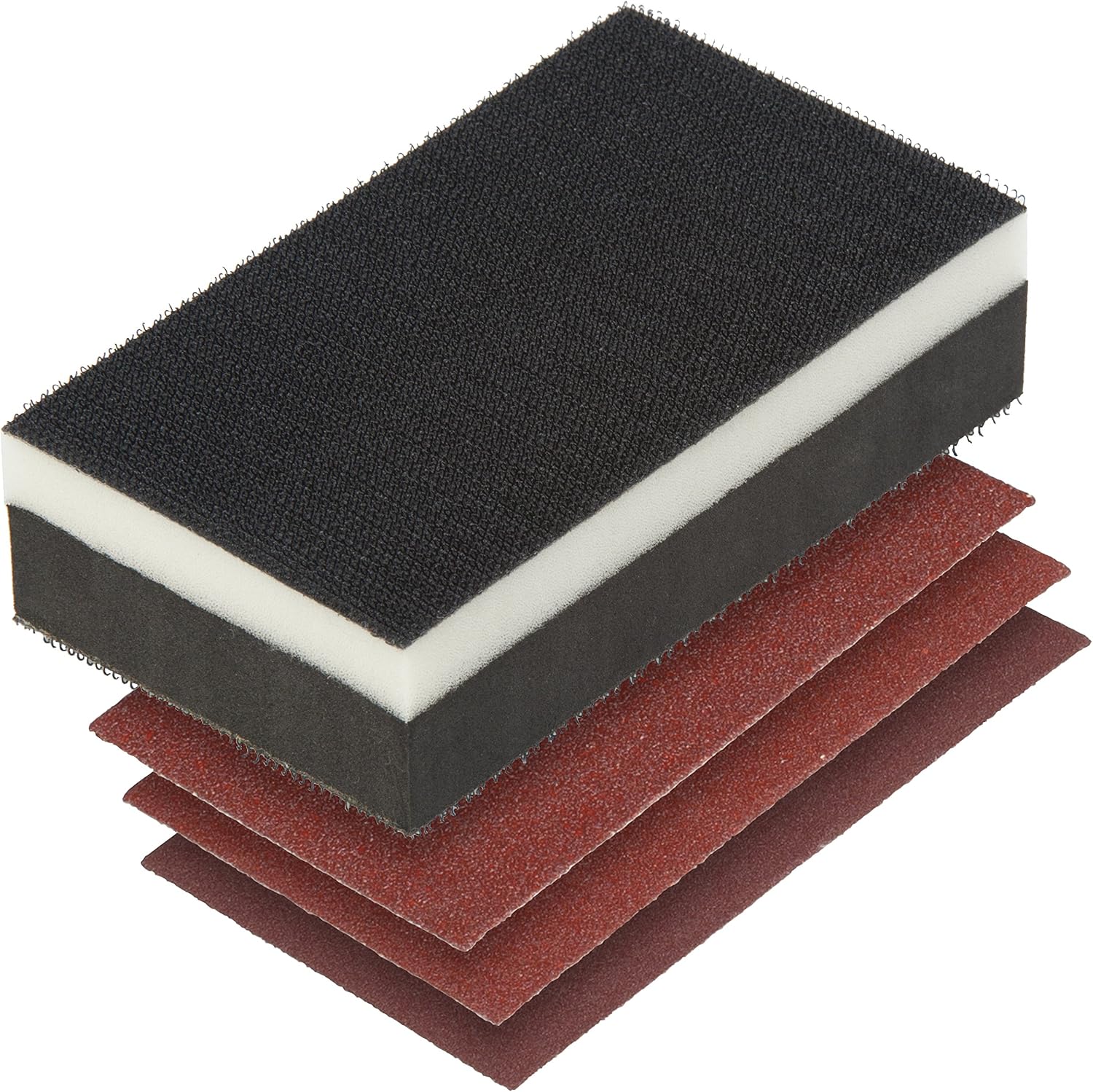 Detalle de wolfcraft 2892000 handschuurset 4-delig met harde en zachte zijde, Easy-Fix