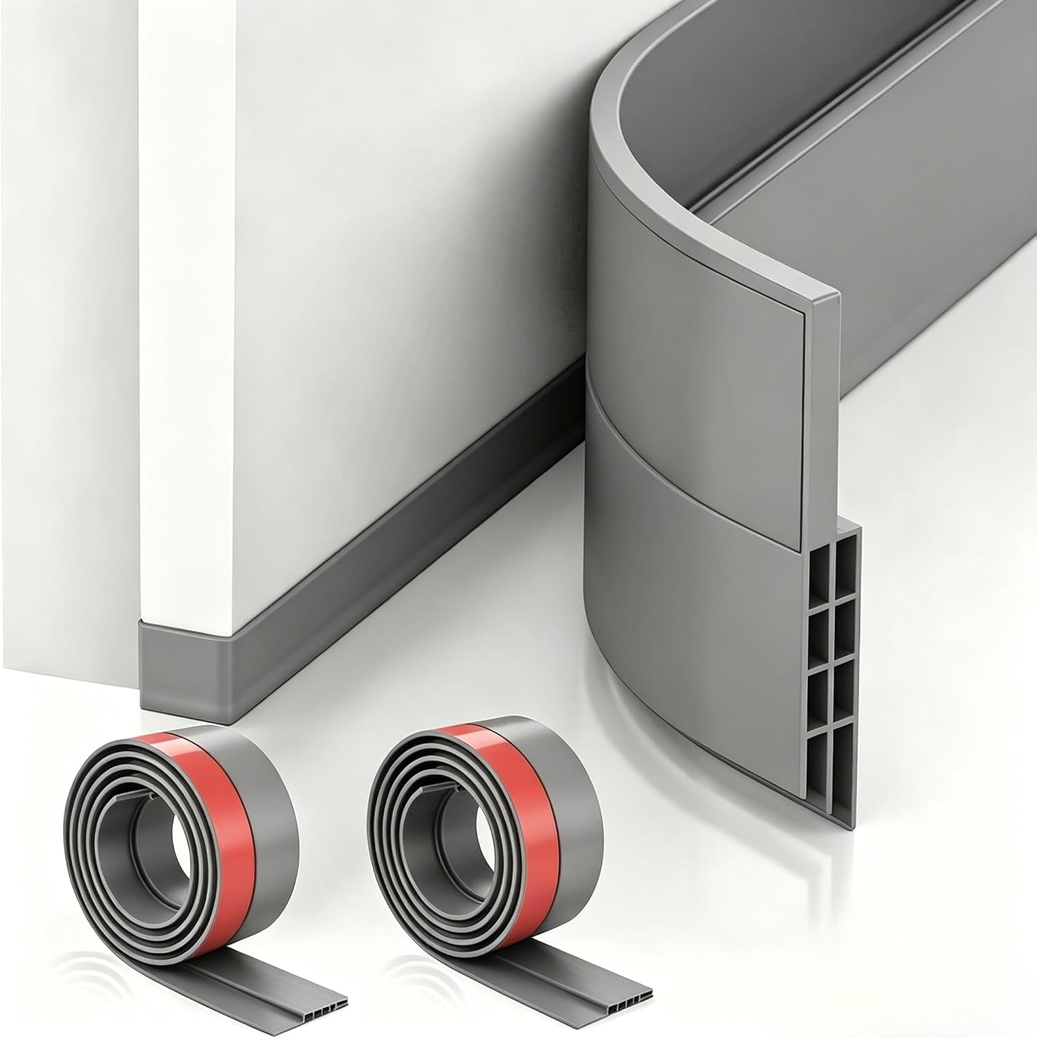 Detalle 1 de LEZQHB 2 Pack Self-Adhesive Door Draft Excluder Strips – 5 cm x 1 m, Black