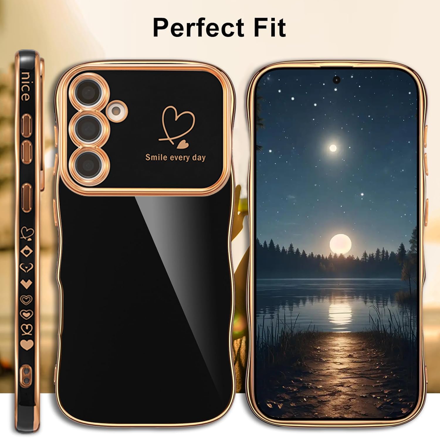 Detalle de Keteen Handyhülle Samsung Galaxy S25 Plus – Dünn, flexibel, mit lockigen Wellen und Kamera-Schutz