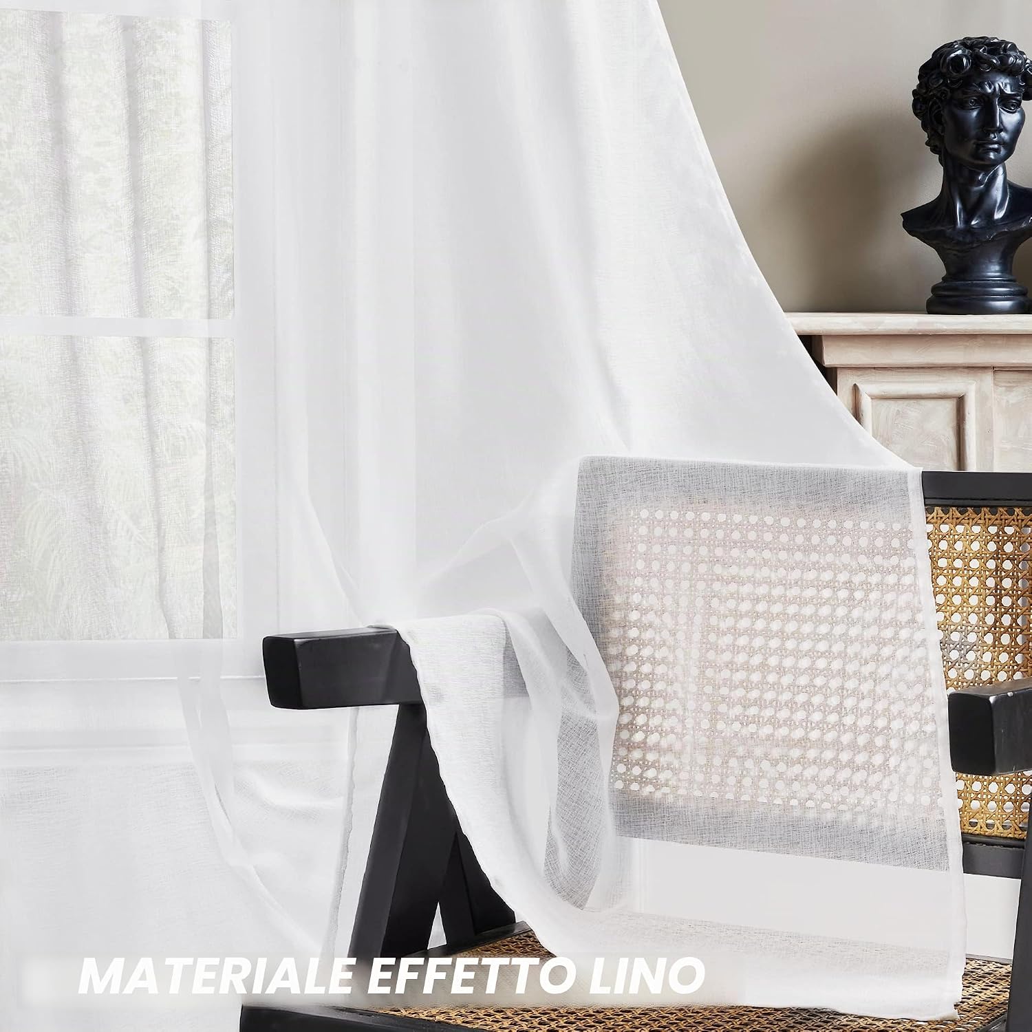Detalle 2 de Deconovo Tende Voile 140x175 cm 🪟