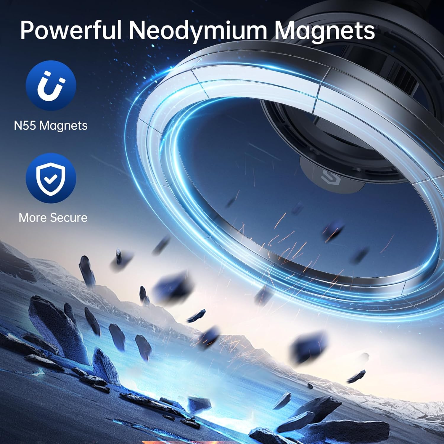 Thumbnail 1 de SYNCWIRE MagSafe Car Holder for Air Vent (Ring Ventilation) with 360° Rotation