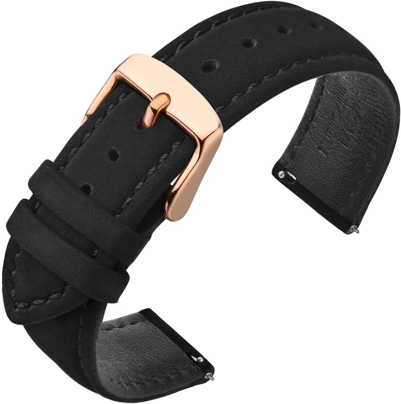 Detalle de ANNEFIT Uhrenarmband Vintage Nubuk Leder 18–22mm