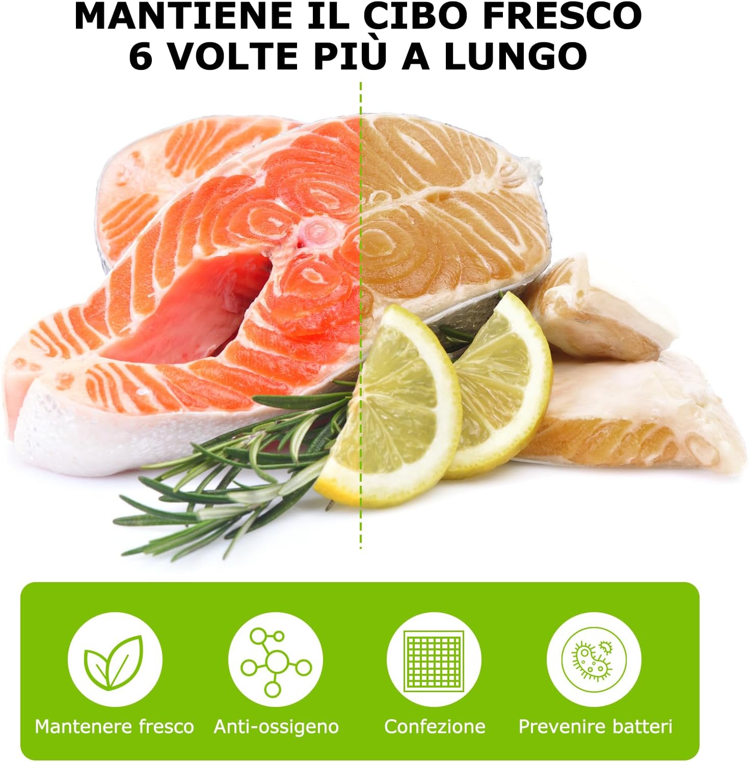 Detalle de Bonsenkitchen Sacchetti Sottovuoto VB3205 20x30 cm (100 buste, goffrate, senza BPA) per macchine sottovuoto