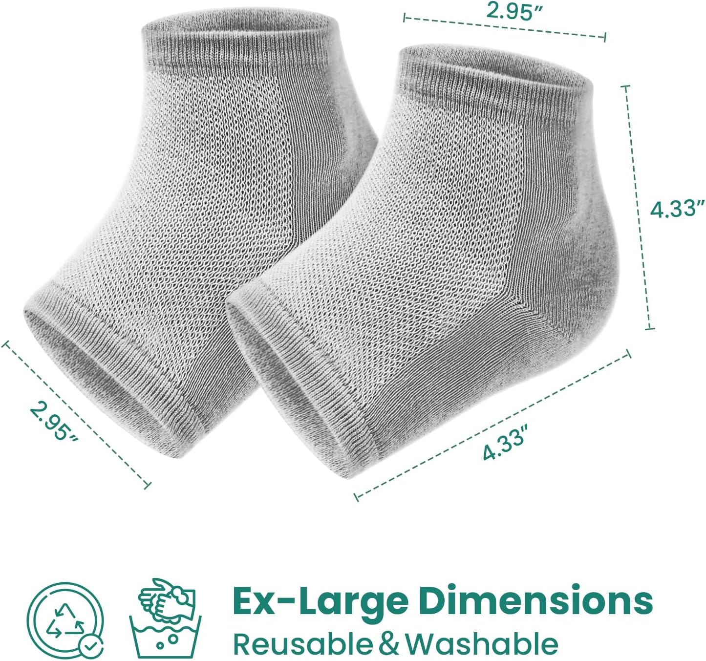 Detalle 2 de Welnove Moisturizing Heel Socks Extra Large
