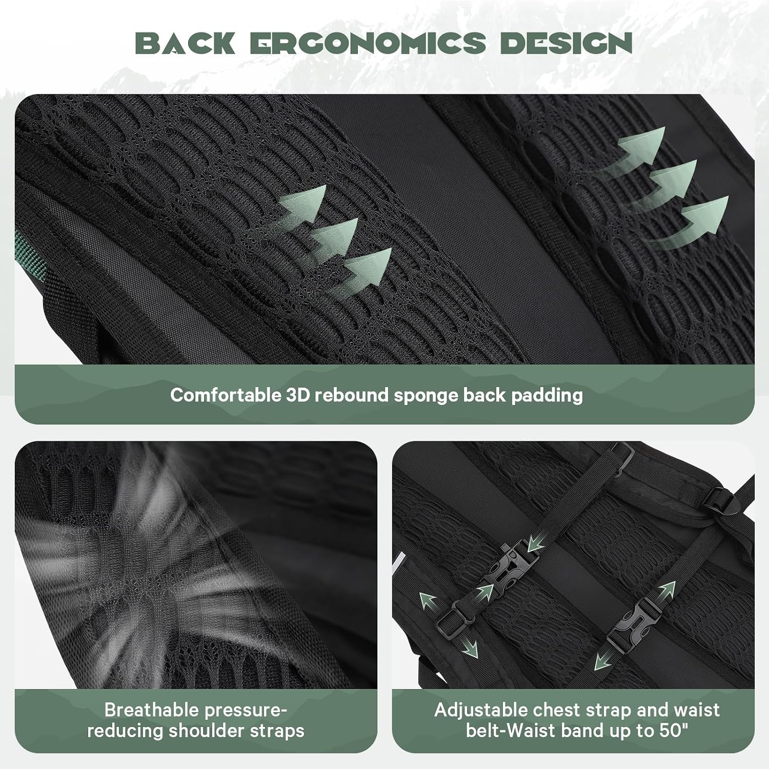 Thumbnail 4 de Maelstrom Lightweight Hydration Hiking Backpack with 2L/3L Water Bladder