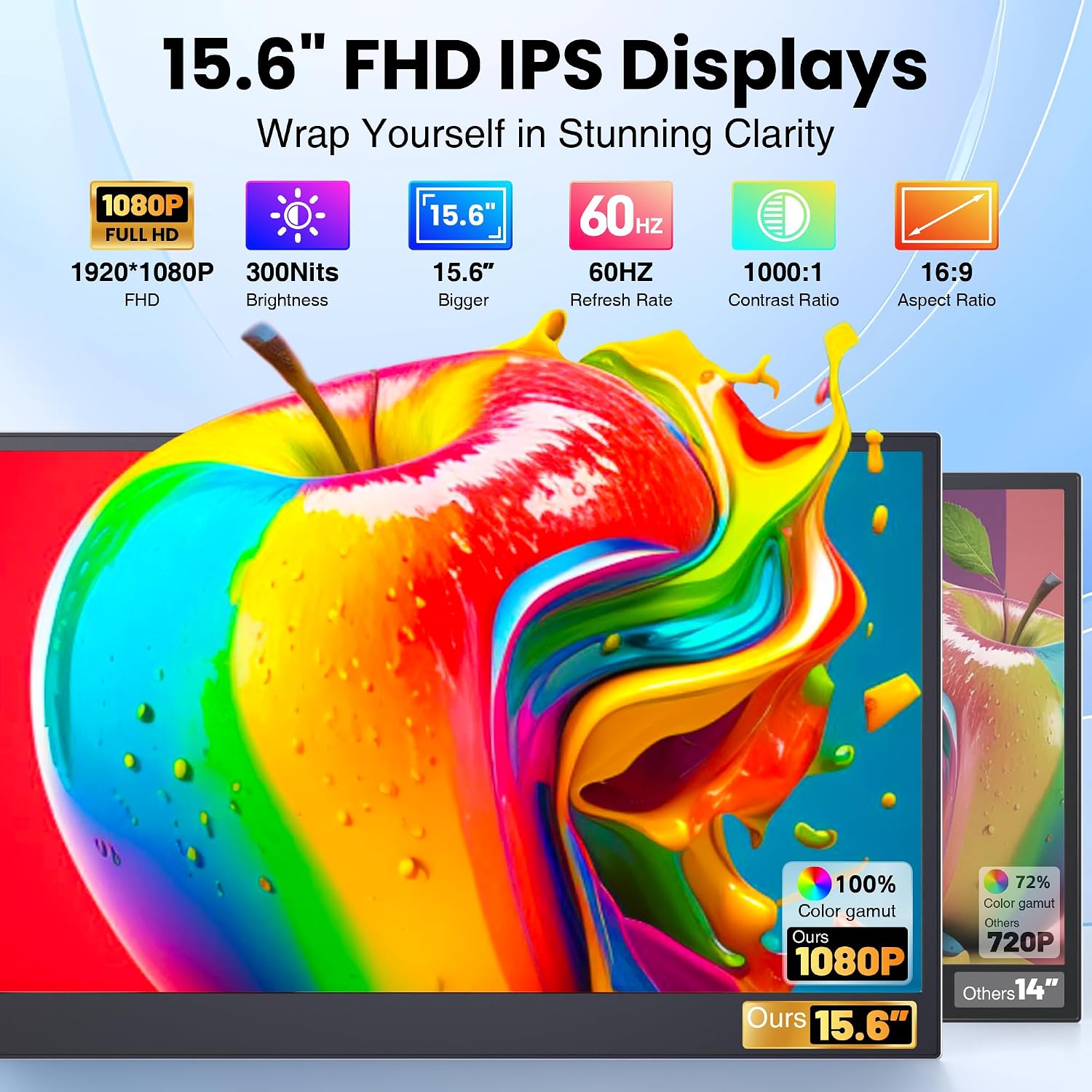 Thumbnail 3 de Laptop Screen Extender 15.6" Ultra Light Triple Monitor