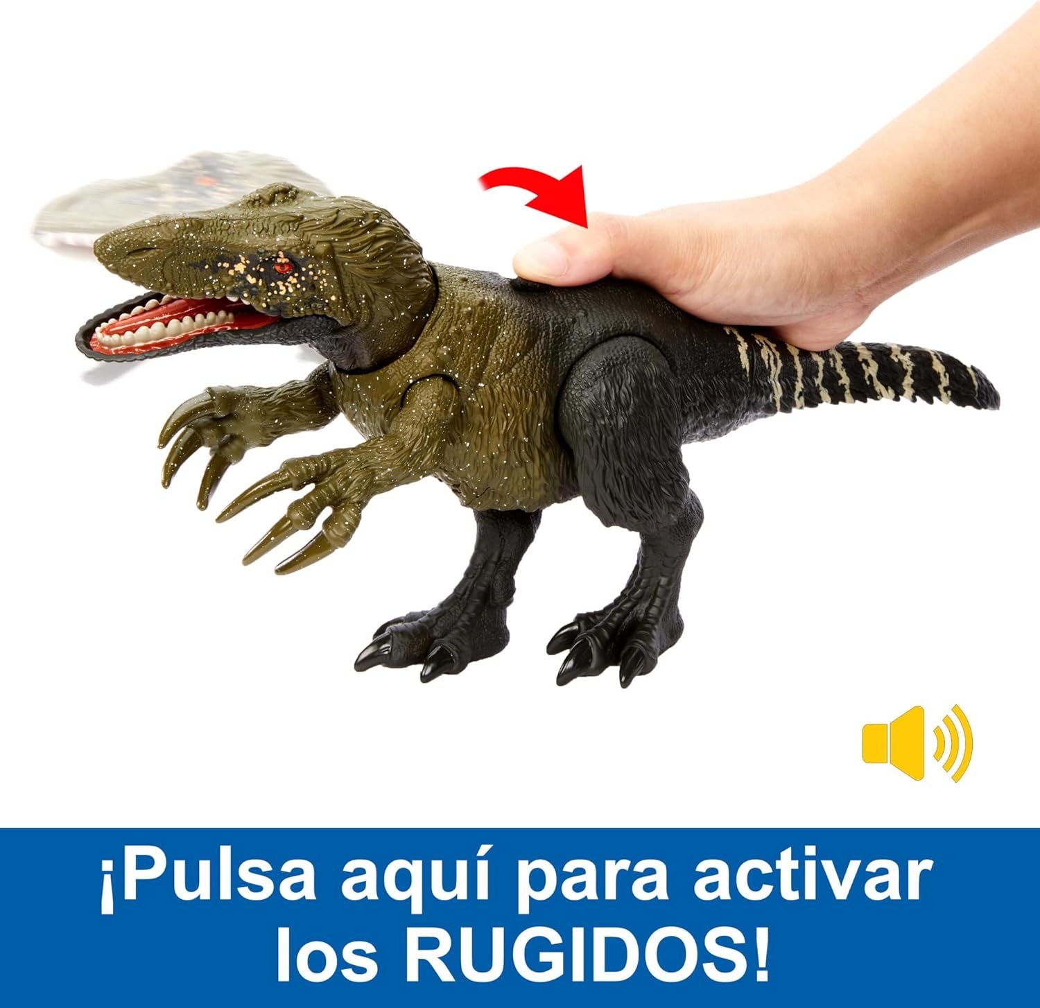 Detalle 2 de Mattel Jurassic World Orkoraptor Dinosaurio de Juguete con Sonidos 🦖