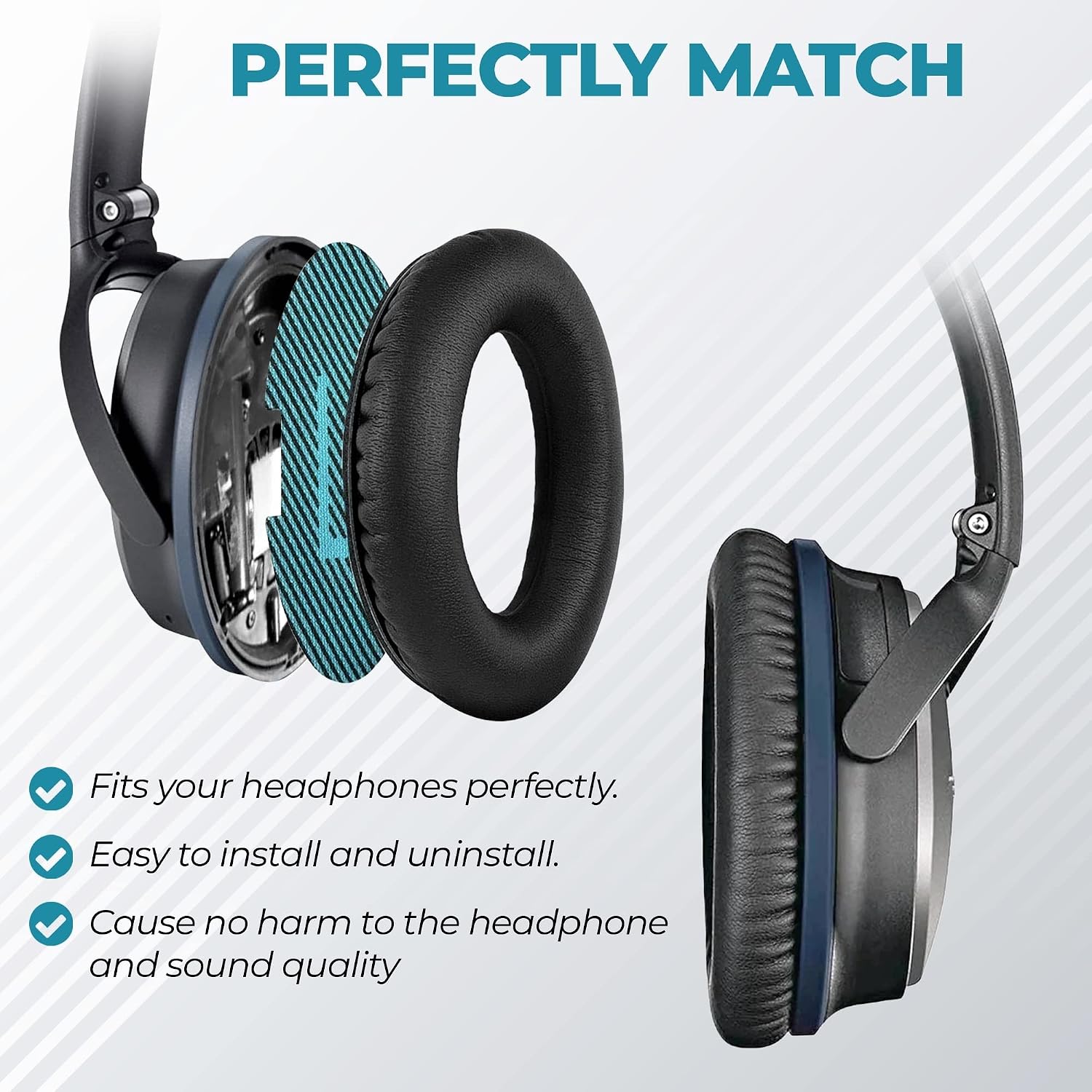 Thumbnail 2 de Replacement Earpads for Bose QC35 memory foam