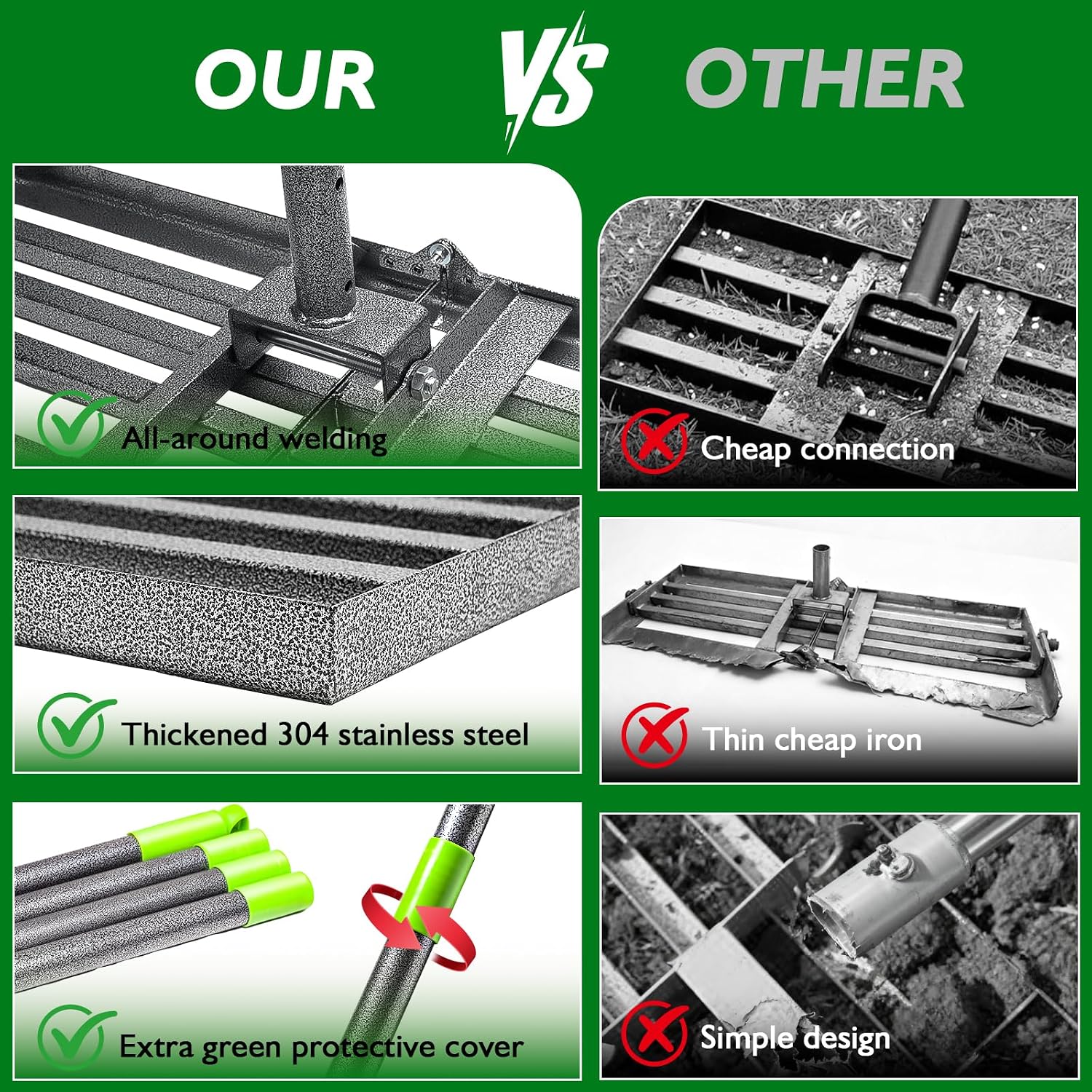 Detalle 2 de ZHJAN Lawn Leveling Rake