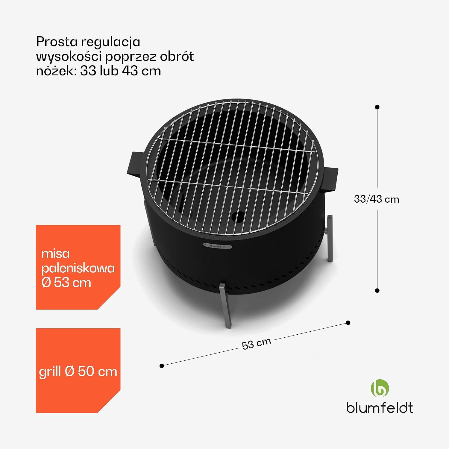 Thumbnail 6 de blumfeldt Ignite Pure – palenisko ogrodowe z grillem, 2 wysokości