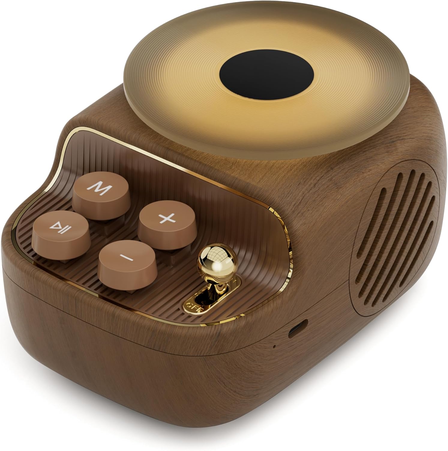 Detalle de COLSUR Mini Bluetooth Speaker: Retro design with night light and portable 5W stereo