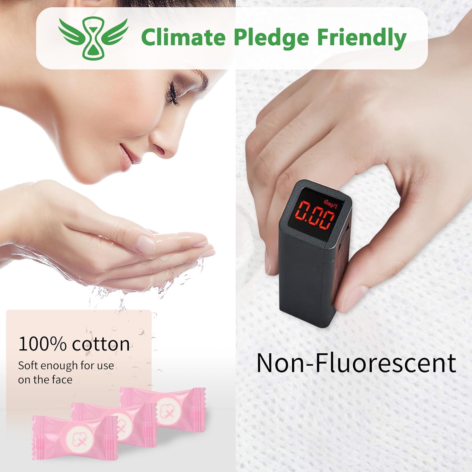 Thumbnail 1 de Classycoo Compressed Towel (100 PCS) Mini Disposable Face Towels for Travel, Camping, Hiking, Sport & Home Use (Pink)