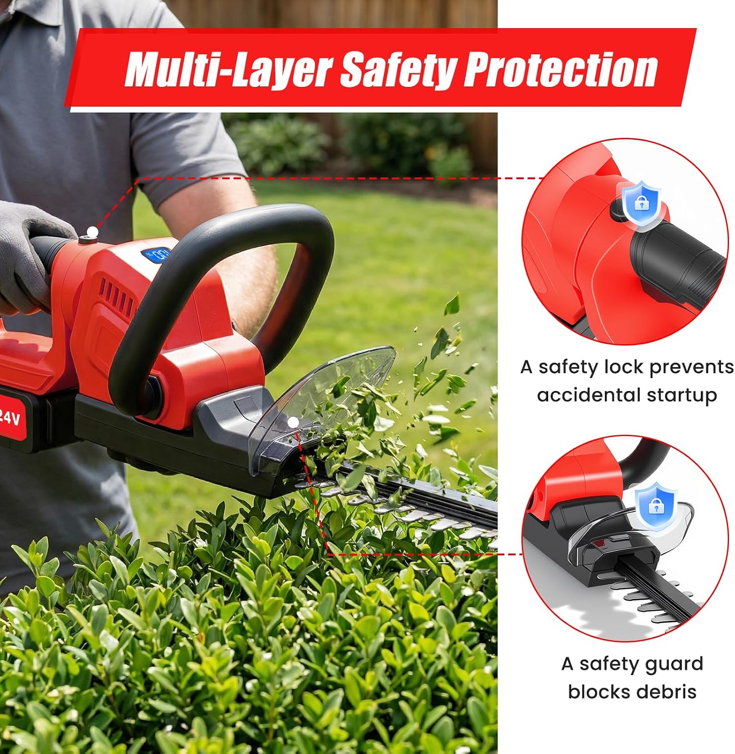 Thumbnail 6 de RAXONE Cordless Hedge Trimmer 22-Inch