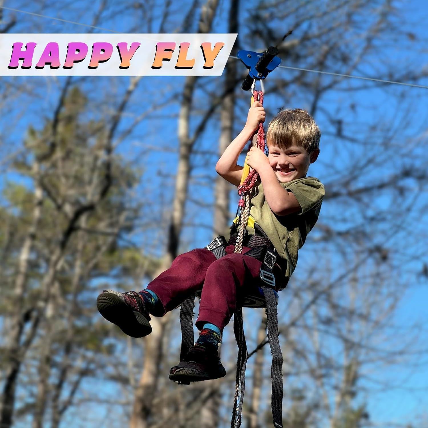 Thumbnail 3 de CTSC 47m Zip Line Kit for Garden – Safe, Durable Backyard Adventure