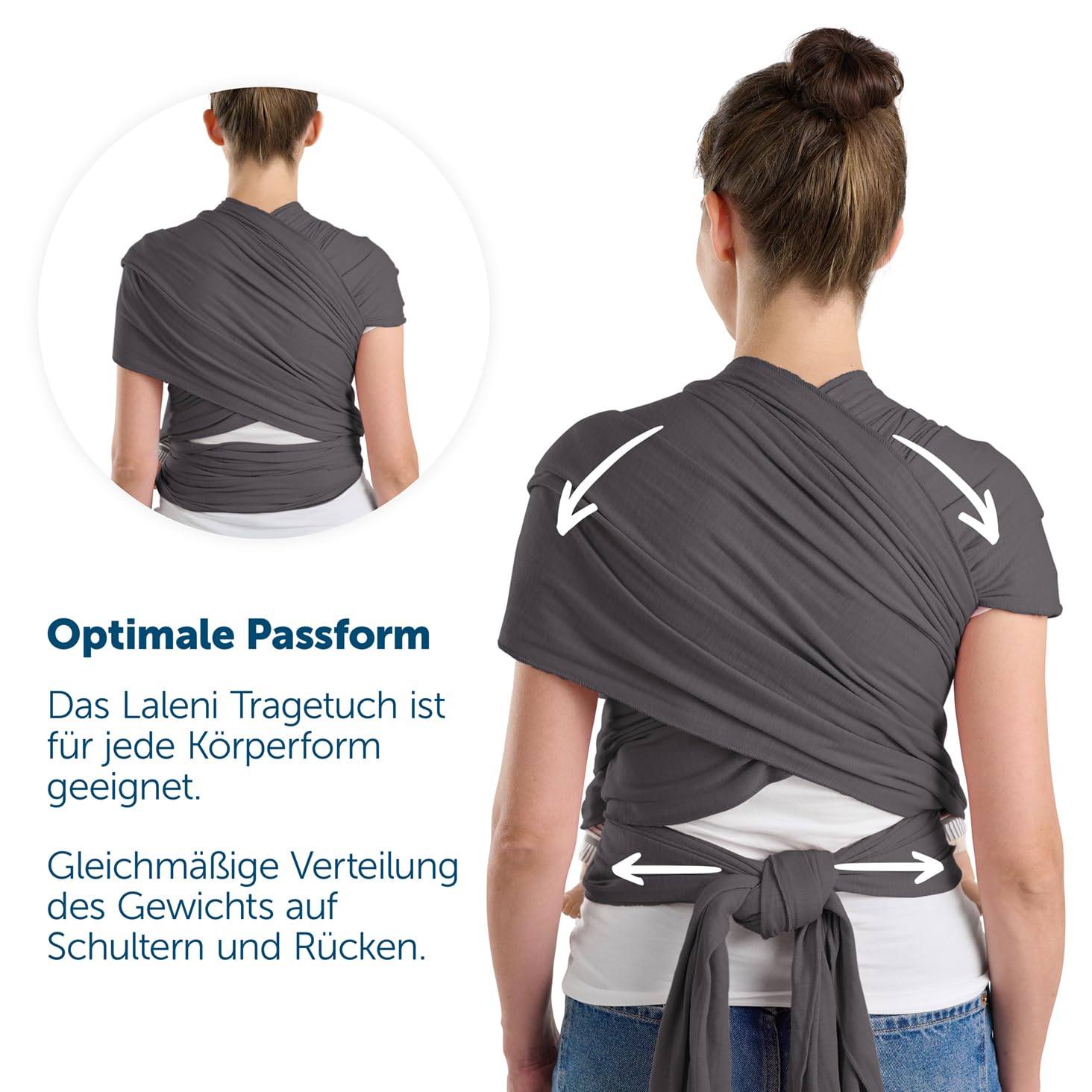 Thumbnail 4 de Laleni Babytragetuch für Neugeborene – 100% Bio-Baumwolle, elastisch bis 15 kg