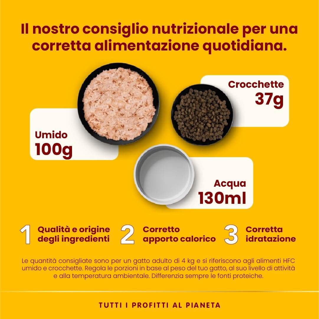 Detalle 2 de Almo Nature HFC Functional Sterilised: umido per gatti adulti con pollo e tonno, Human Grade, senza glutine