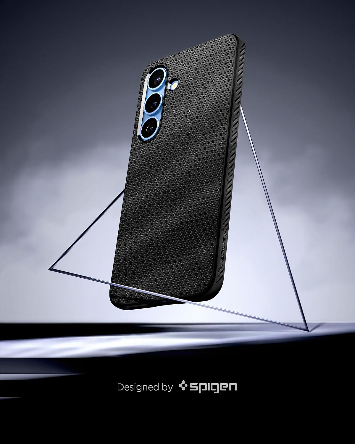 Detalle de Spigen Liquid Air Hülle für Samsung Galaxy S25 – leichtes TPU mit Air Cushion und Anti-Rutsch (Schwarz)
