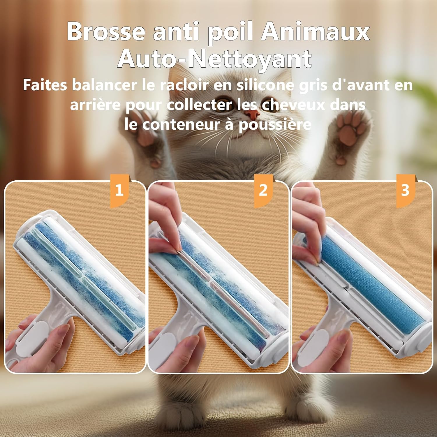 Thumbnail 4 de ACE2ACE Brosse anti-poils pour animaux