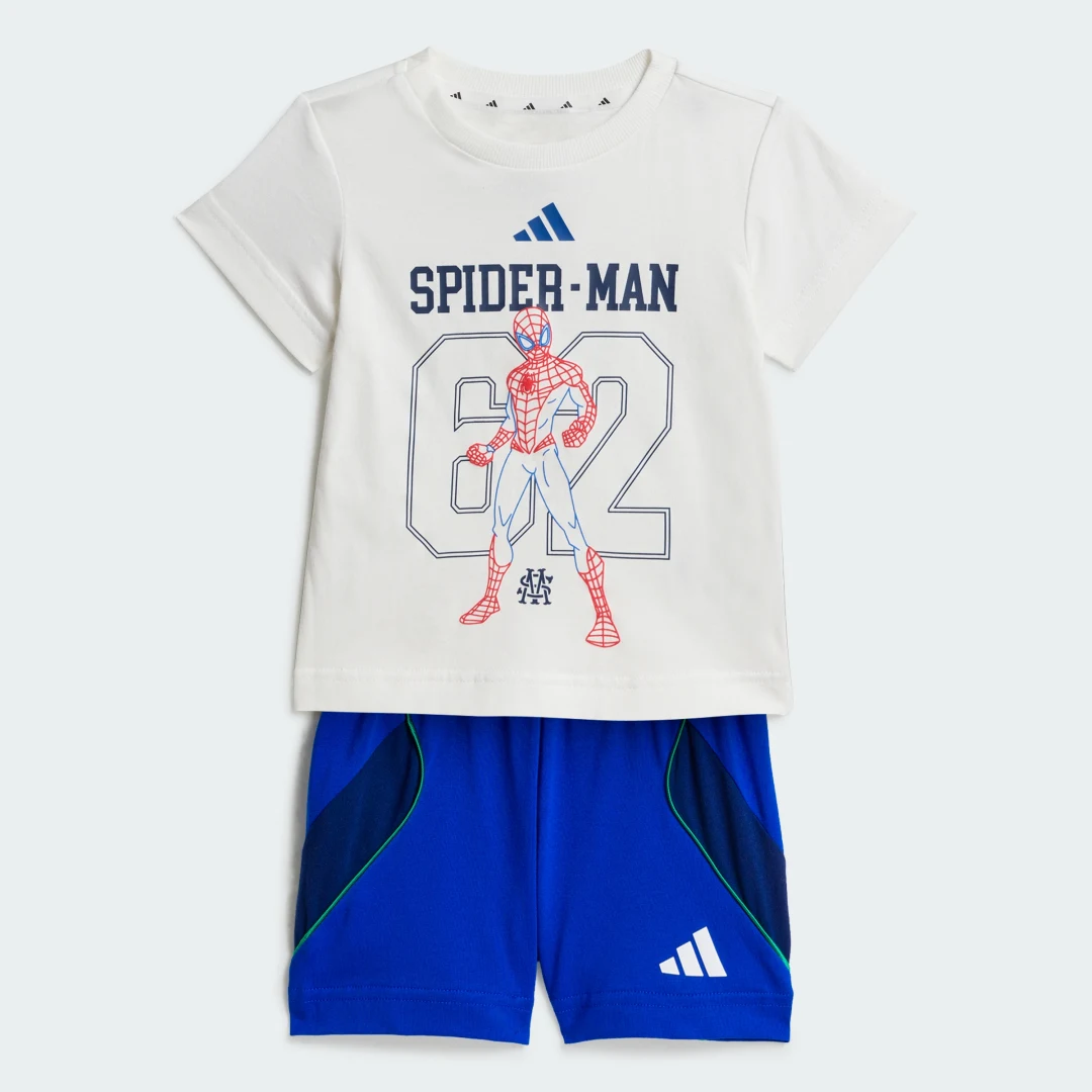 Detalle de Conjunto con camiseta Adidas Marvel Spider-Man – blanco