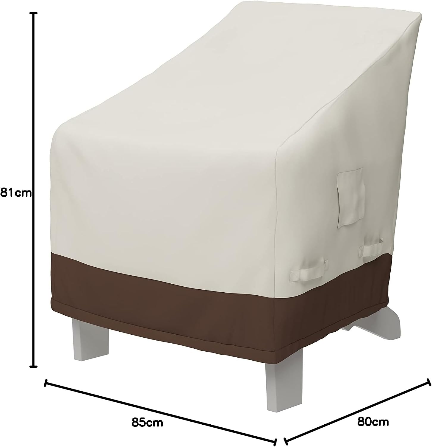 Detalle de Amazon Basics Outdoor Garden Adirondack Chair Cover – Waterproof, Beige/Tan