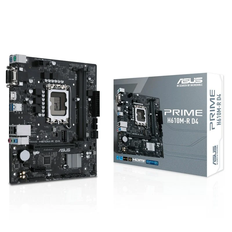Detalle de ASUS PRIME H610M-R D4: placa base micro-ATX para 12ª generación Intel