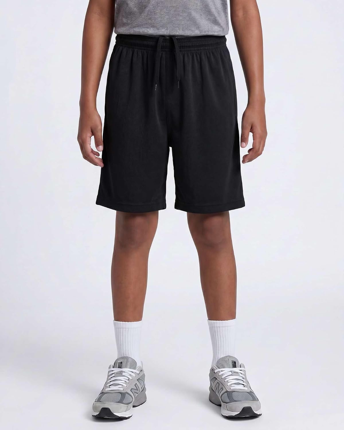 Detalle de Real Essentials 5 Pack Boys' Mesh Basketball Athletic Shorts with Pockets
