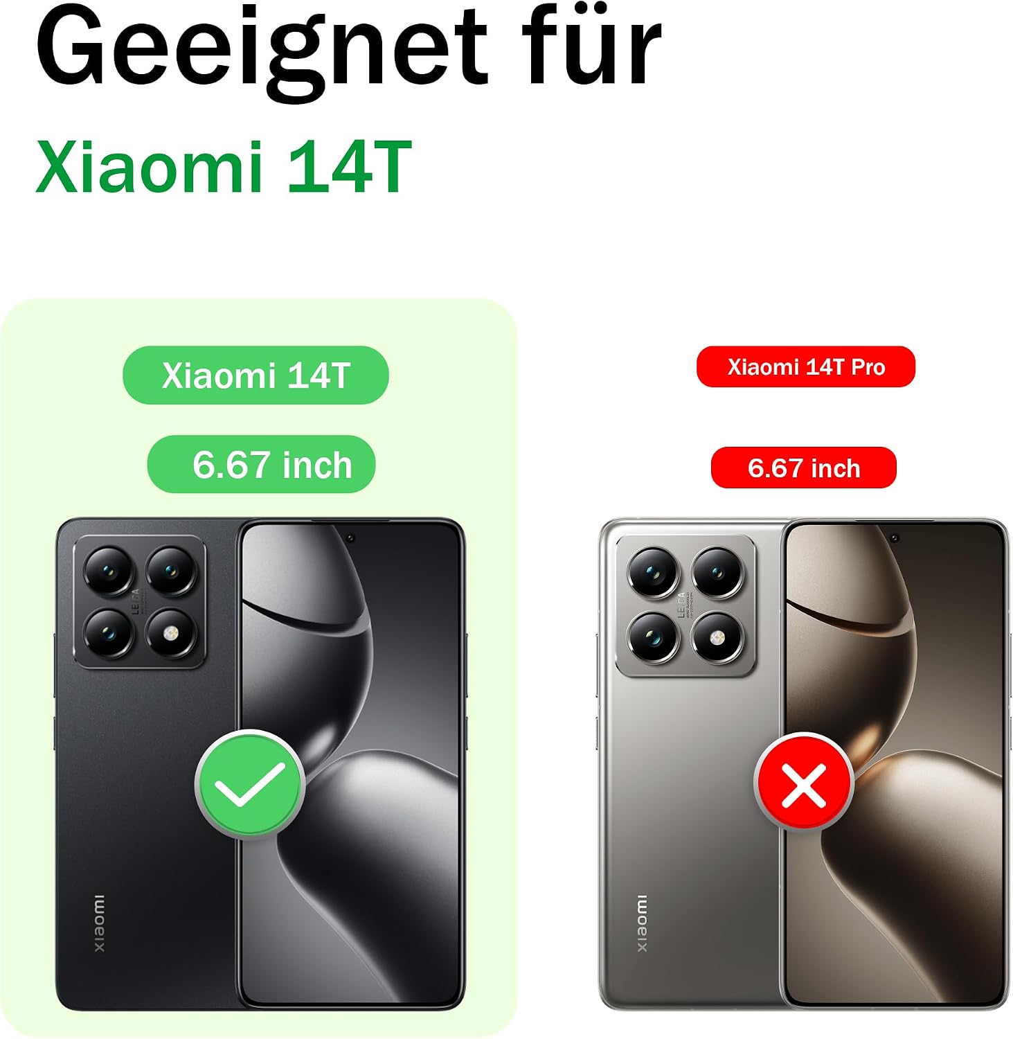 Detalle 2 de Jshru Hülle für Xiaomi 14T, stoßfest