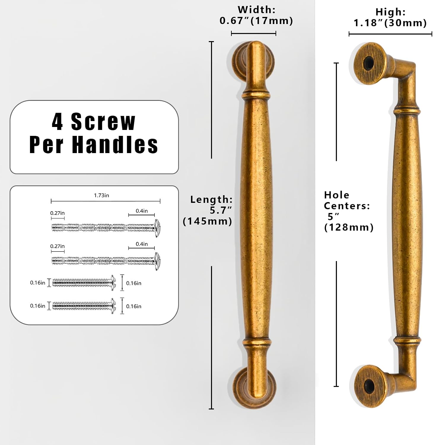 Detalle 2 de Talentedeco Cabinet Pulls, Zinc Alloy