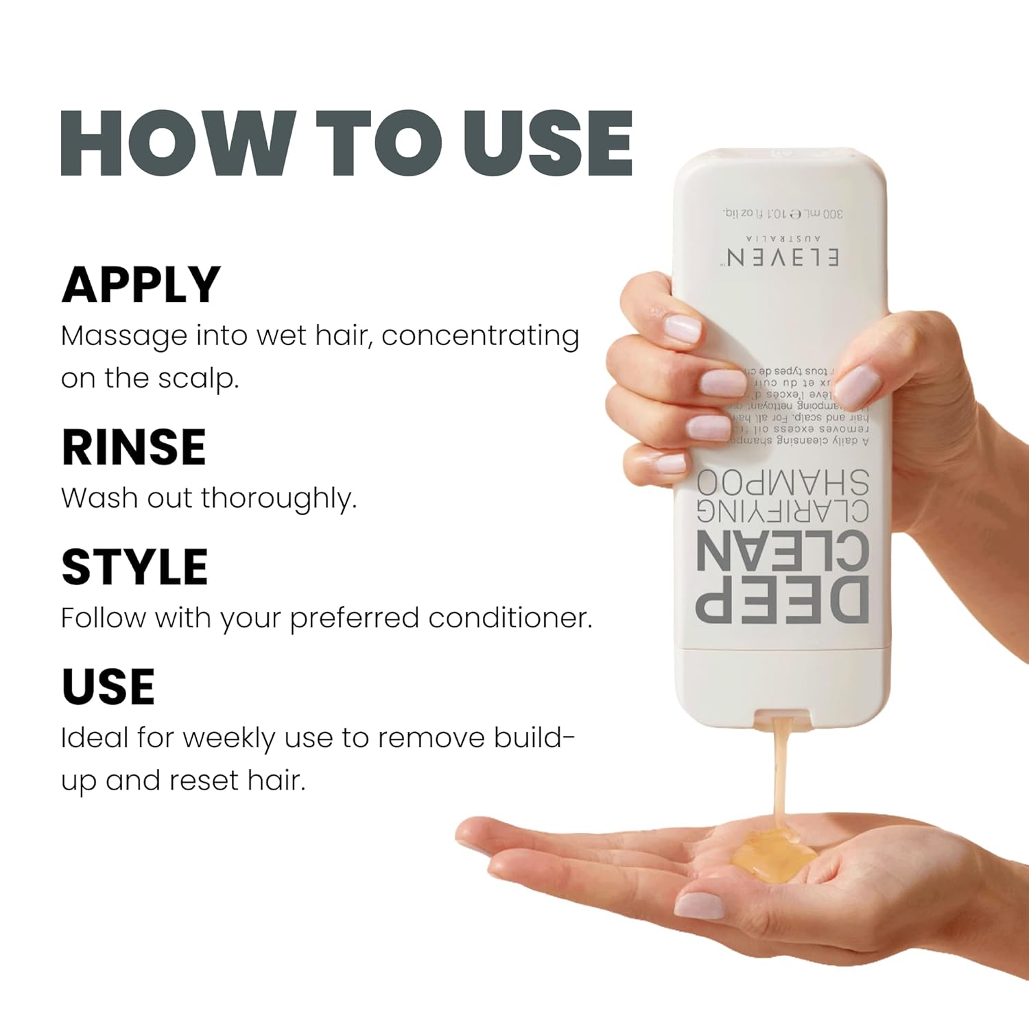 Thumbnail 3 de ELEVEN AUSTRALIA Deep Clean Clarifying Shampoo – Tiefenreinigung mit hydratisiertem Haar- und Kopfhautgefühl