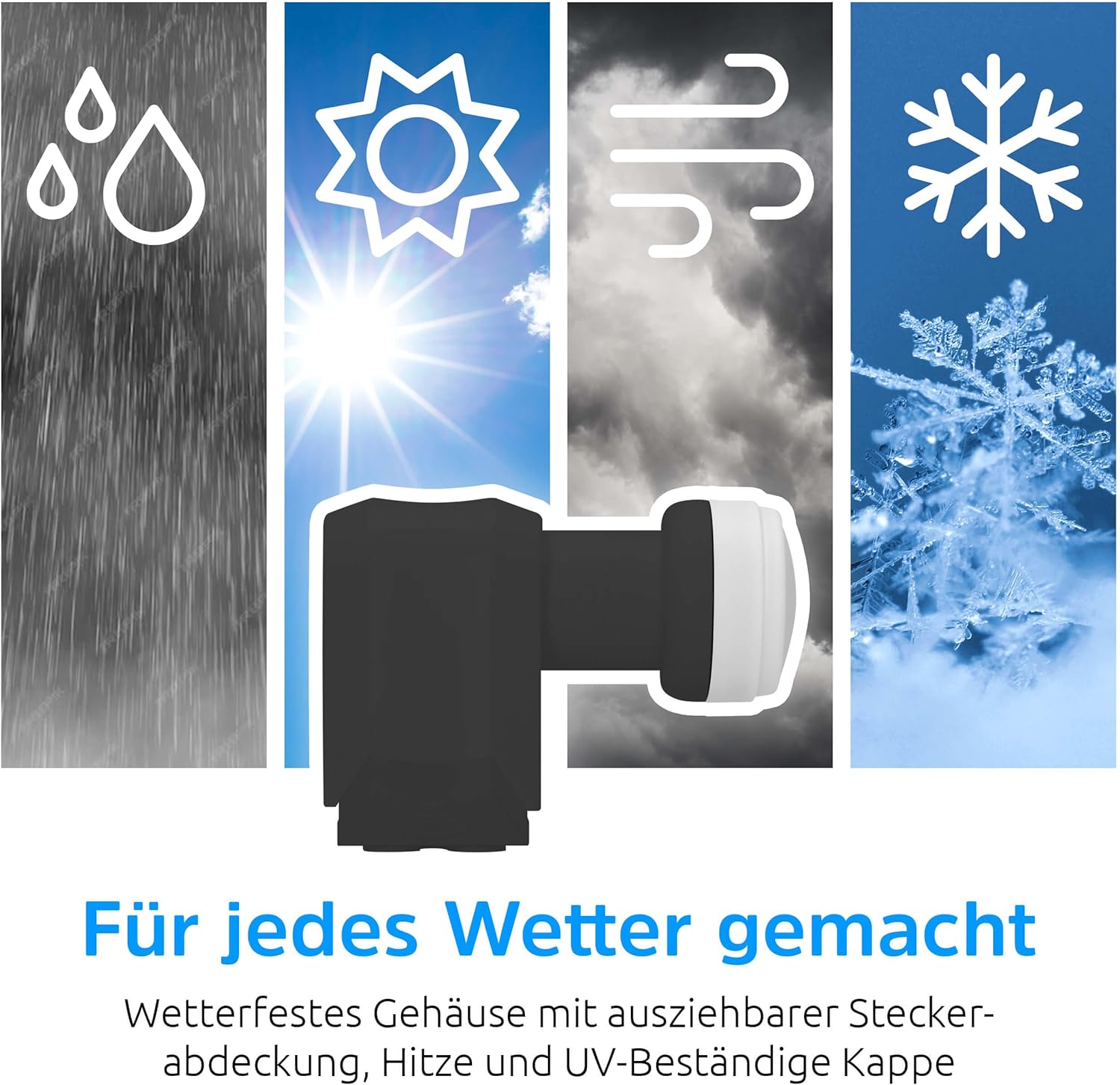 Thumbnail 1 de TechniSat Quattro LNB für Multischalter/Multiswitch – mit LTE-Filter & Wetterschutzkappe