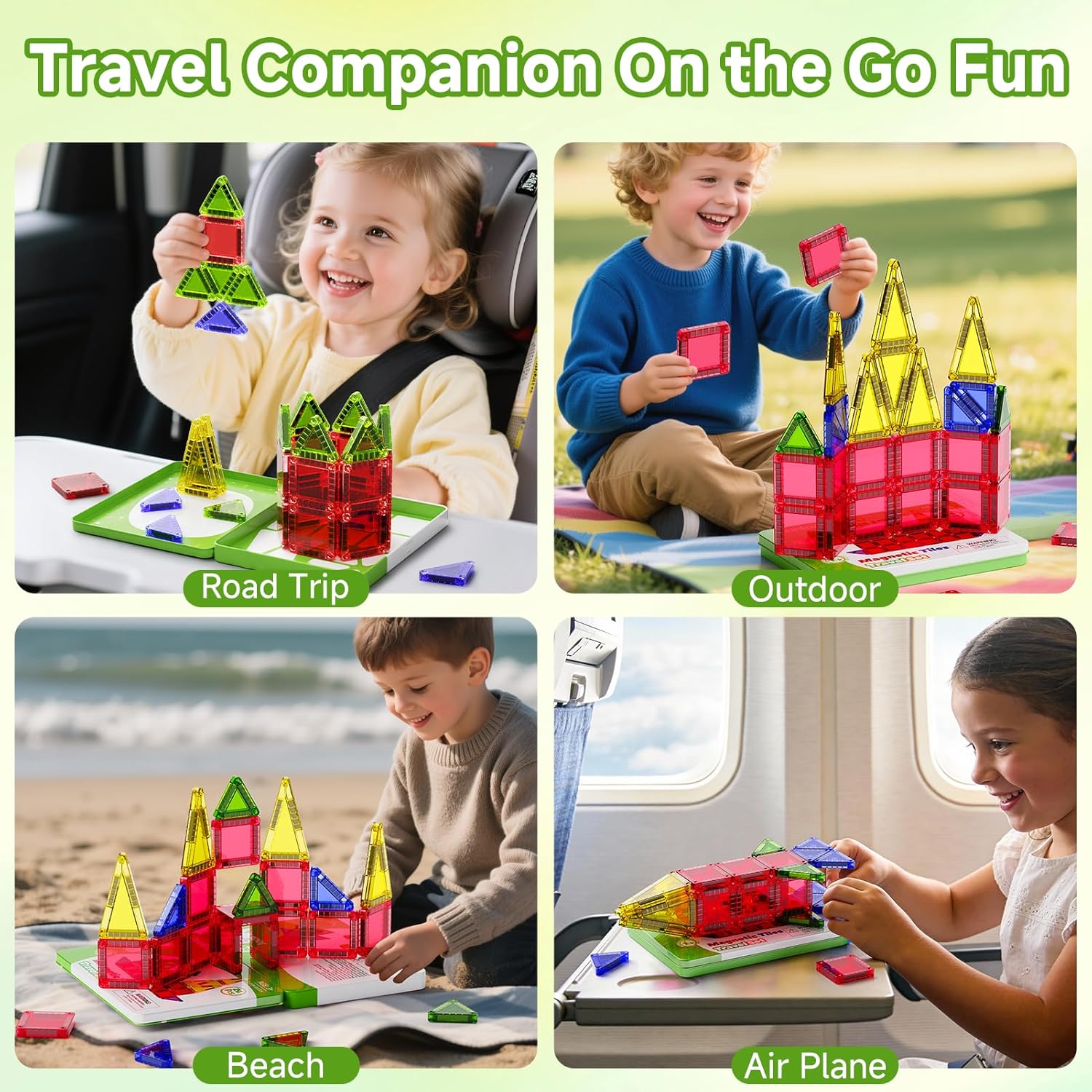 Thumbnail 1 de Mattonelle Magnetiche da Viaggio per Bambini – 26 piastrelle magnetiche e scatola in metallo