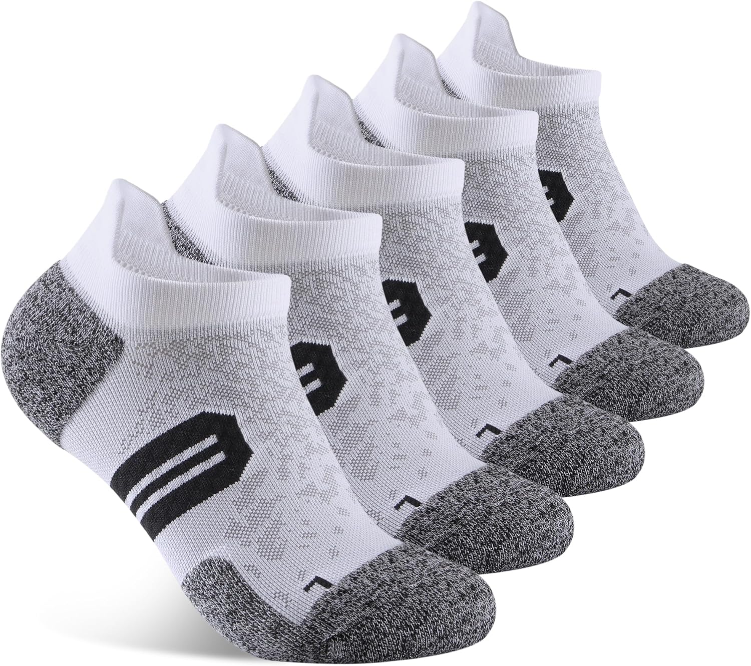 Detalle 2 de Trainer Socks for Men and Women: Cotton Sports Socks with Non-slip Ankle Support
