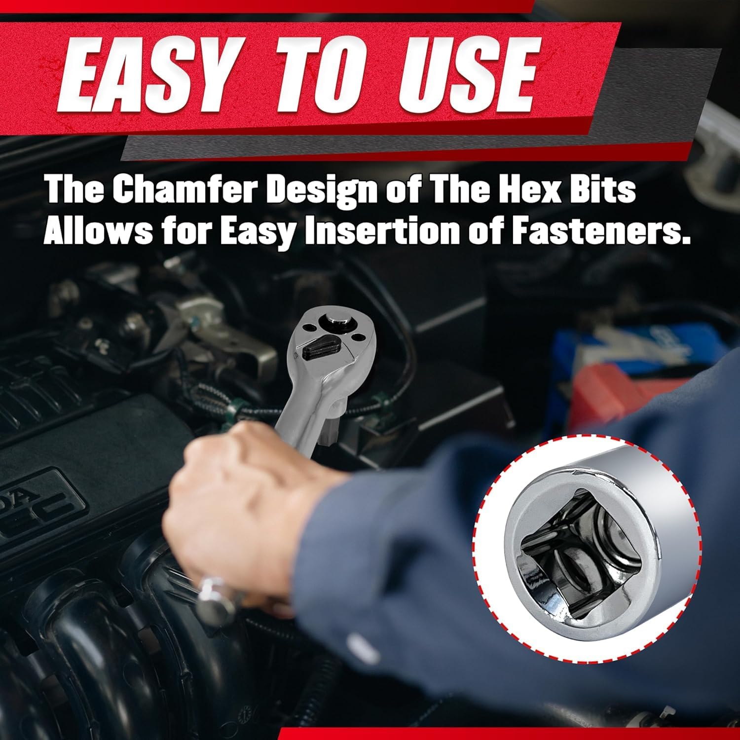 Thumbnail 5 de EACELIY 64-Piece Master Torx Bit Socket Set and External Torx Sockets (E4–E24, T6–T70, TT6–TT70, TP8–TP60)