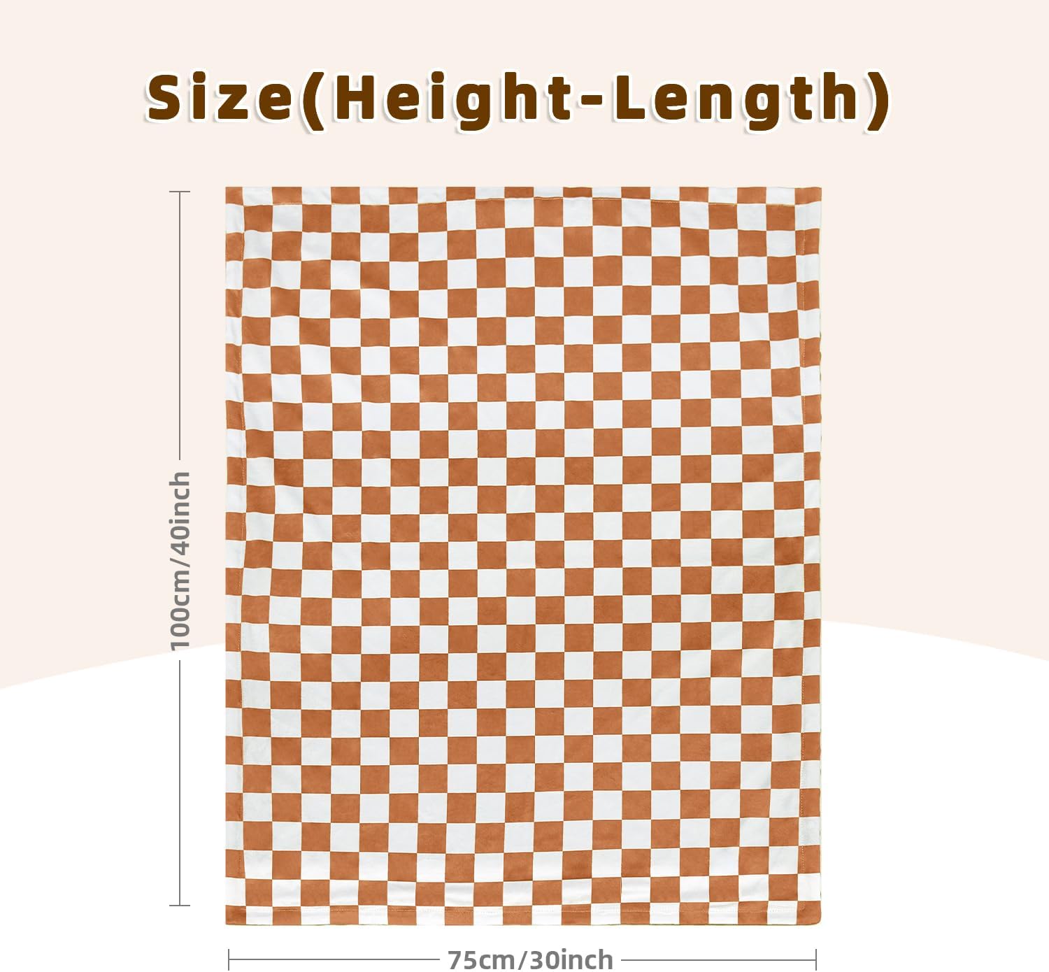 Thumbnail 2 de JORNH Baby Blanket for Newborns – Super-soft double-layer cot blanket 75x100cm (Checkerboard, unisex)