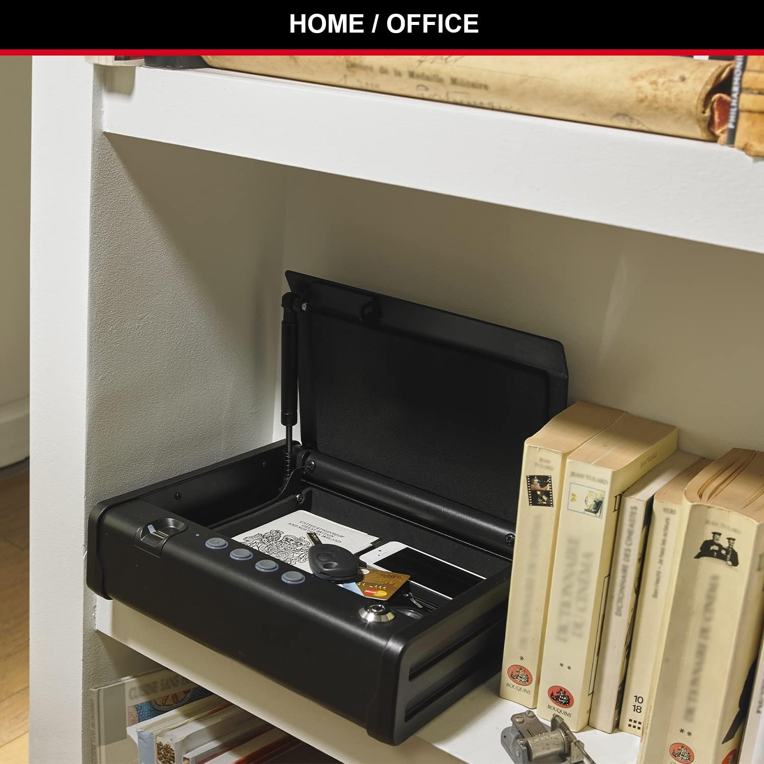 Detalle 2 de MASTER LOCK Cassaforte biometrica MLD08EB Small: sicurezza discreta per gioielli e oggetti preziosi