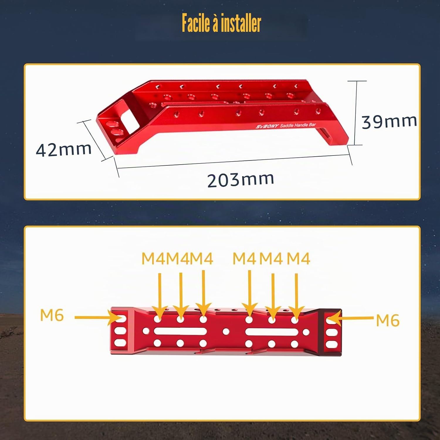 Detalle 2 de Svbony SV211 Base à Queue d'Aronde 203 mm – Poignée multifonctionnelle et base universelle pour télescopes