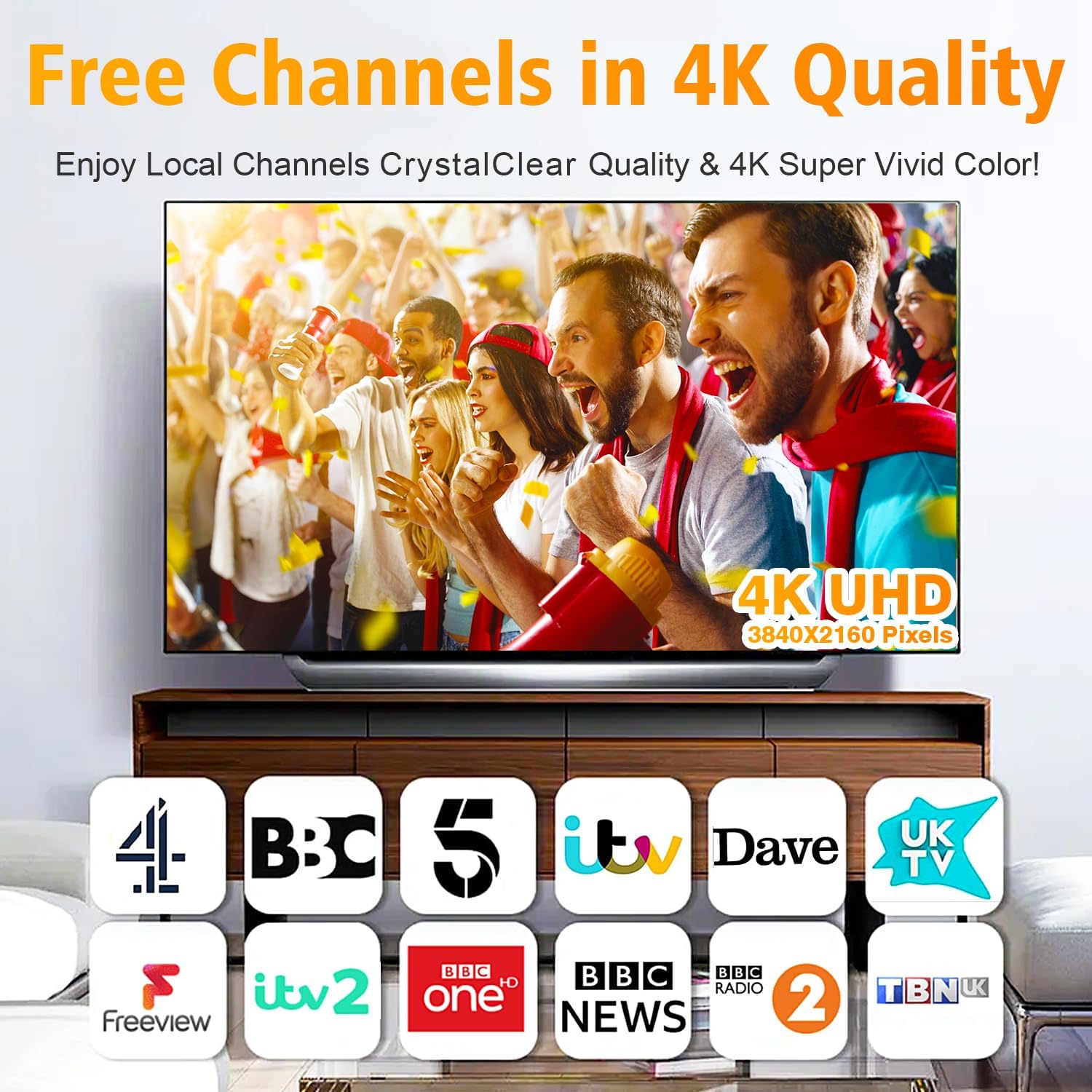 Thumbnail 1 de BsphereX Outdoor TV Aerial for Freeview HD (Long Range Digital) with High Gain, 4K/1080p & DAB Support