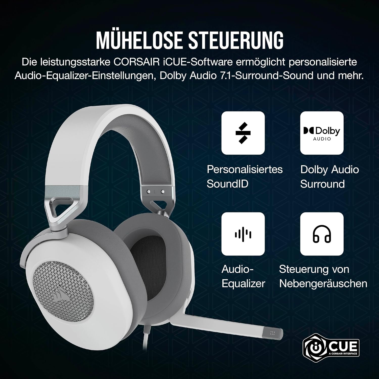 Thumbnail 6 de Corsair HS65 Surround Gaming-Headset – Komfort, Dolby 7.1-Surroundsound und SoundID für Multi-Plattform