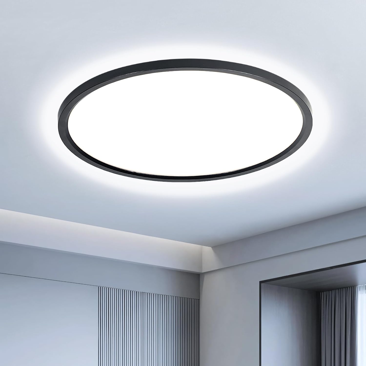 Detalle de EASY EAGLE 40CMYXCFG ronde LED-plafondlamp 40 cm, 6500 K, zwart