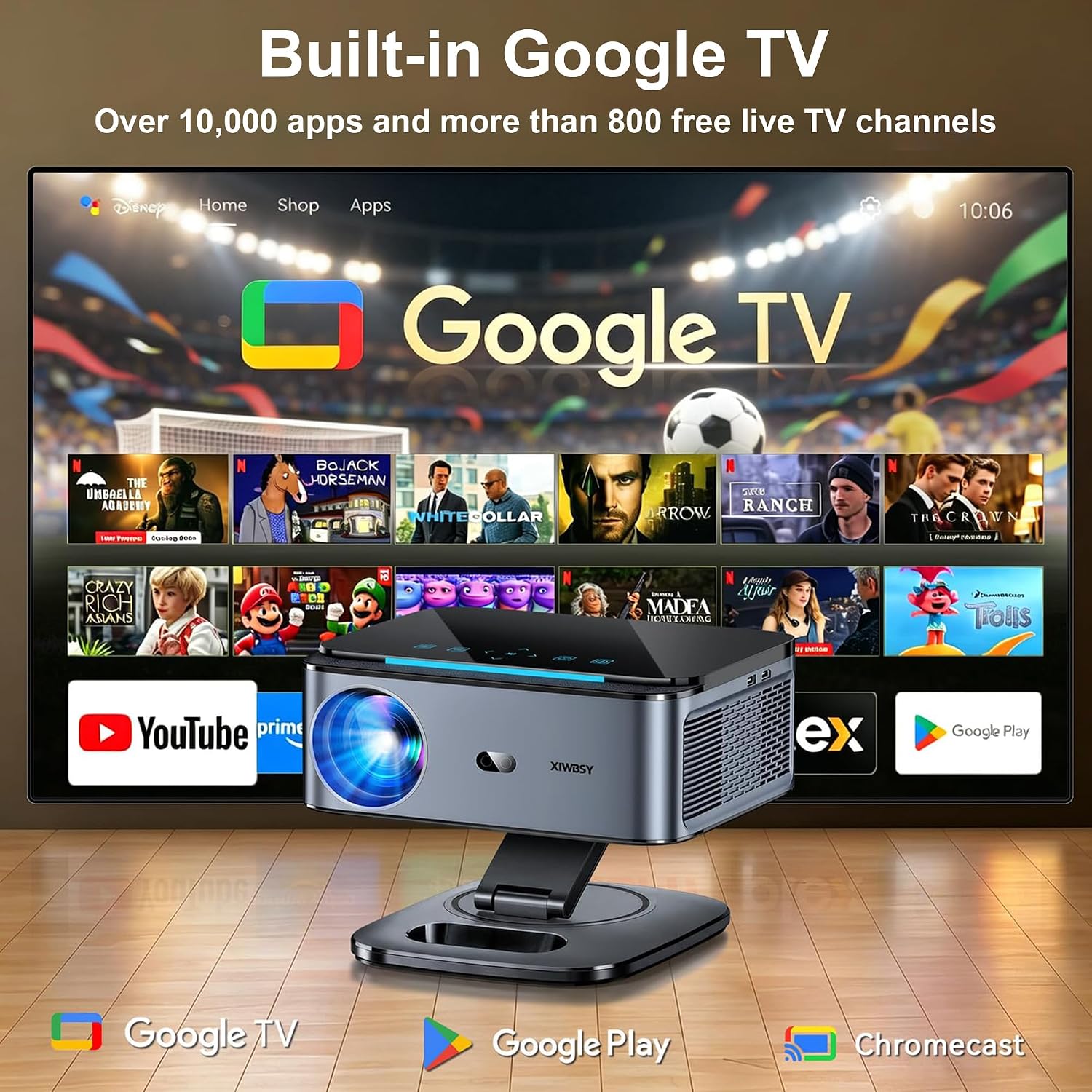 Thumbnail 2 de XIWBSY Smart Projector 1080p